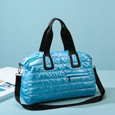 Quilted Nylon Oversize Travel Bag Cerulean One Size OutfitFlow