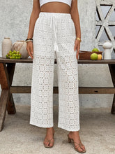 Lace Wide Leg Pants White OutfitFlow