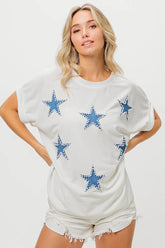 BiBi Fourth Of July Terry T-Shirt OFF WHITE OutfitFlow