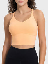 Millennia Crisscross Round Neck Active Tank Sherbet OutfitFlow