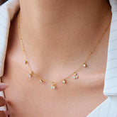 18K Gold-Plated Zircon Cherry Necklace Gold onesize OutfitFlow