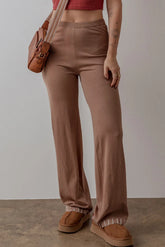 High Waist Pants Brown OutfitFlow