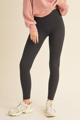Yelete Full Size Fleece Lined High Waisted Leggings Black OutfitFlow