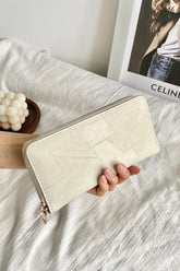 PU Leather Mulit-Interlayer Wallet Beige One Size OutfitFlow