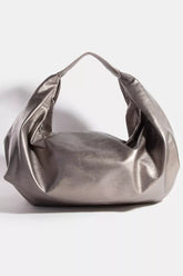 Fame Simple Faux Leather Hobo Shoulder Bag KA one size OutfitFlow
