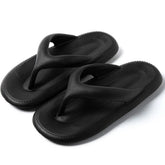 Toe Post Platform Slippers Black OutfitFlow