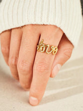 LOVE 18K Gold-Plated 925 Sterling Silver Ring Gold OutfitFlow
