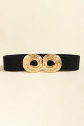 Zinc Alloy Belt Black One Size OutfitFlow