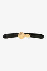 PU Leather Belt Black One Size OutfitFlow