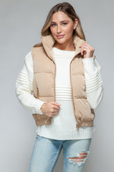 Snobbish Fine Fur Lining Quilted Vest Iced Coffee OutfitFlow