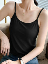 Plus Size Scoop Neck Cami Top Black OutfitFlow