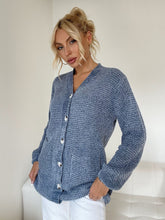 Pocketed V-Neck Button Up Cardigan Dusty Blue One Size OutfitFlow