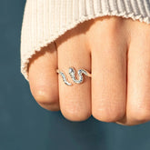 925 Sterling Silver Snake Ring Silver 7 OutfitFlow