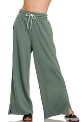 Zenana Scuba Drawstring Pants DK FOREST OutfitFlow