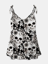 FAM-FAM Skull Print Scoop Neck Cami Black OutfitFlow