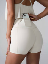 High Waist Active Shorts White OutfitFlow