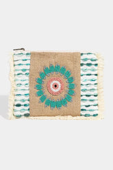 Fame Evil Eye Fringe Cosmetic Bag Turquoise one size OutfitFlow
