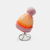 Gradient Knit Hat with Pompom Orange One Size OutfitFlow