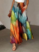 Printed Maxi Skirt with Pockets Multicolor OutfitFlow