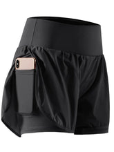 Pocketed High Waist Active Shorts Black OutfitFlow