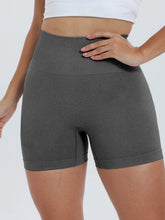 High Waist Active Shorts Dark Gray OutfitFlow
