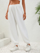 Textured Pull-On Joggers White OutfitFlow