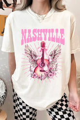 Graphic Round Neck Short Sleeve T-Shirt White OutfitFlow