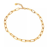 18K Gold-Plated Chain Necklace Gold One Size OutfitFlow