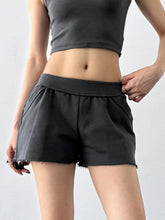 Letter Back Shorts Grey OutfitFlow