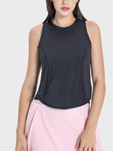 Millennia Round Neck Active Tank Black OutfitFlow