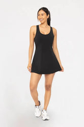 MONO B Adjustable Active A-line Dress BLACK OutfitFlow
