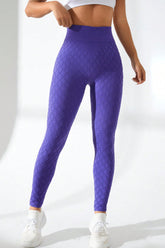 High Waist Active Leggings Blue Purple OutfitFlow