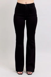 Judy Blue Full Size High Waist Star Seam Detail Flare Plus Size BK OutfitFlow