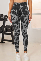 Tie-Dye High Waist Active Leggings Black OutfitFlow