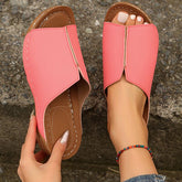 Open Toe Wedge Sandals Strawberry OutfitFlow