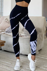 Slim Fit High Waist Long Active Pants Black OutfitFlow