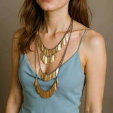 4-Piece 18K Gold-Plated Iron Tassel Necklace Gold One Size OutfitFlow