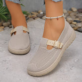 Round Toe Platform Slip-Ons Ivory OutfitFlow