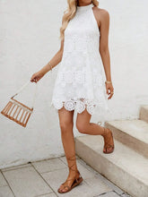 Lace Sleeveless Mini Cami Dress White OutfitFlow