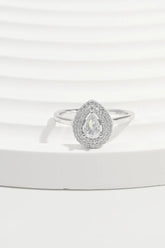 925 Sterling Silver Inland Zircon Ring Silver OutfitFlow