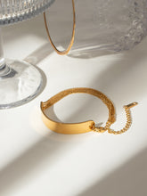 18K Gold-Plated Stainless Steel Bracelet Gold One Size OutfitFlow