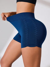 Side Ruched High Rise Active Shorts Dark Blue OutfitFlow