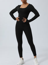 Twisted Backless Long Sleeve Jumpsuit Black OutfitFlow
