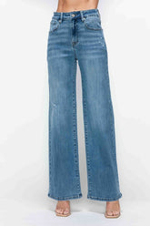 bytos Full Size High Rise Wide Leg Jeans with Pockets Medium OutfitFlow