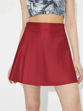 Ruched Mini Skirt with Zipper Deep Red OutfitFlow