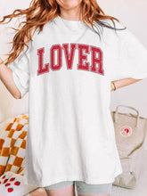 LOVER Round Neck Half Sleeve T-Shirt White OutfitFlow