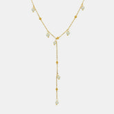 18K Gold-Plated Pearl Drop Necklace Gold One Size OutfitFlow