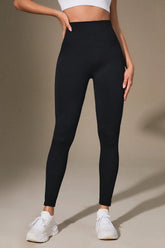 Wide Waistband Sports Leggings Black OutfitFlow