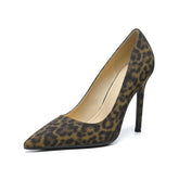 Leopard Point Toe Stiletto Pumps Leopard OutfitFlow
