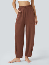 Lovelet Drawstring Pants with Pockets Brown OutfitFlow